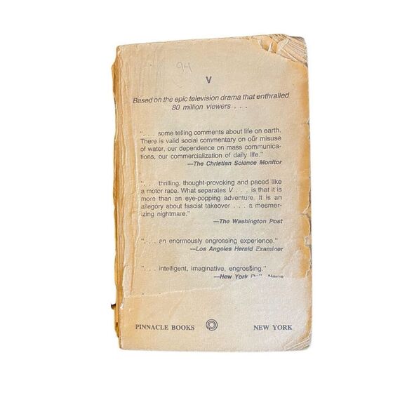 V by A C Crispin Paperback Book Novel 1984 Fiction Literature - Picture 1 of 12